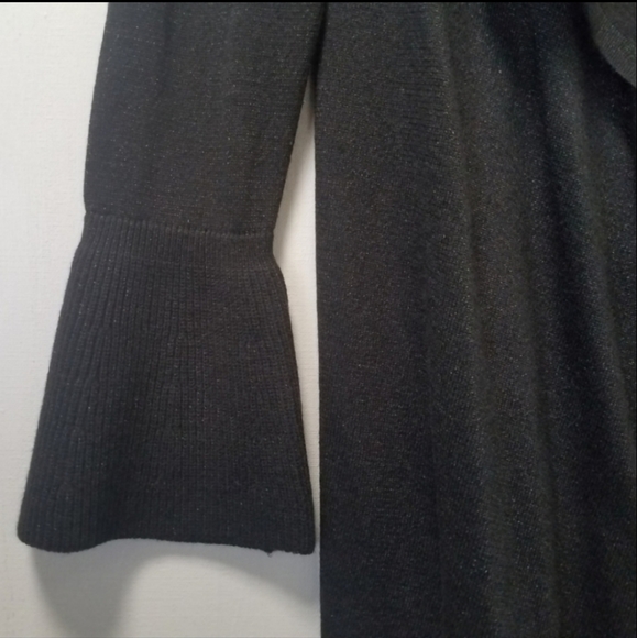 White House Black Market Black Open Cascade Front Cardigan XS - Picture 8 of 9